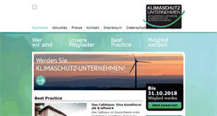 Desktop Screenshot of klimaschutz-unternehmen.de