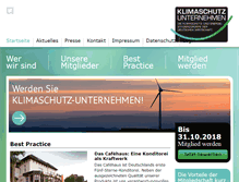 Tablet Screenshot of klimaschutz-unternehmen.de